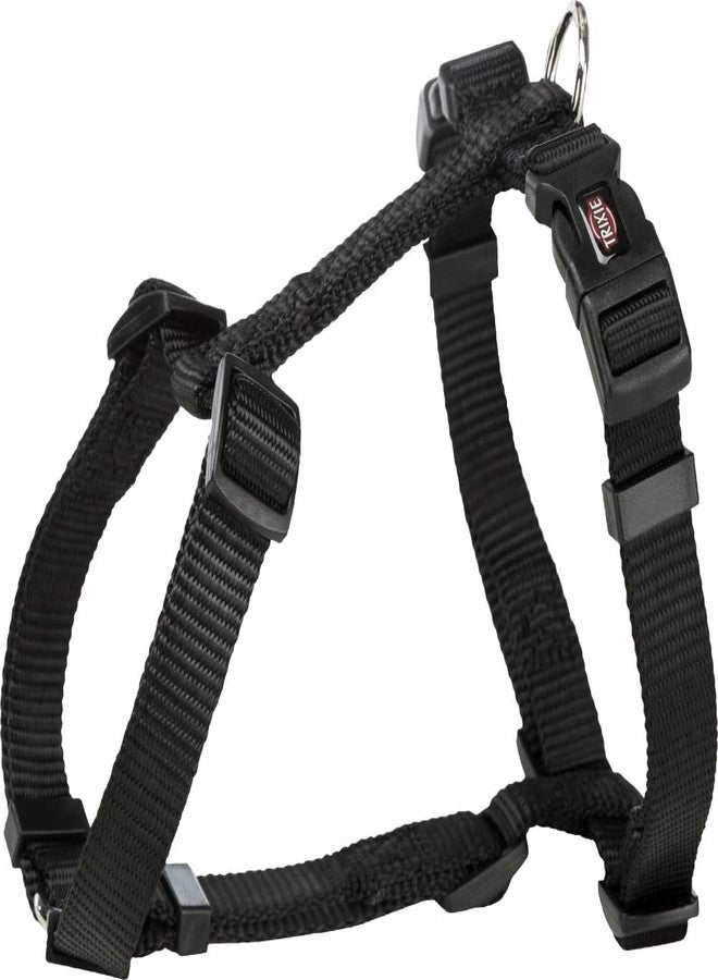 Trixie Premium H-Harness Belt for Dogs, Stylish Design, Adjustable Webbing Tape, Strain Relief, Lightweight & Adjustable Straps (S-M, Black) - Image 1